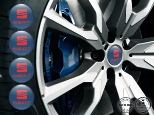Seat Harzgewölbte Aufkleber Rennsport-Felgenlogos